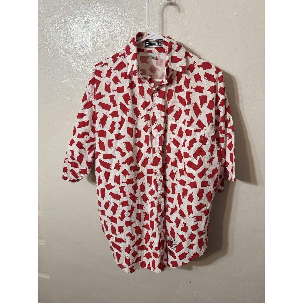 Extremely Rare Vintage Heet 100% Cotton Button Down Streetwear Hong Kong Skate